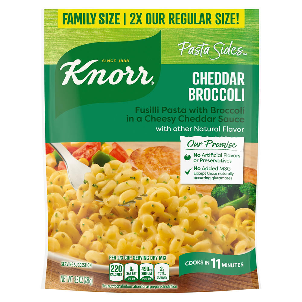 Knorr Pasta Sides Cheddar Broccoli Family Size, 8.3 oz