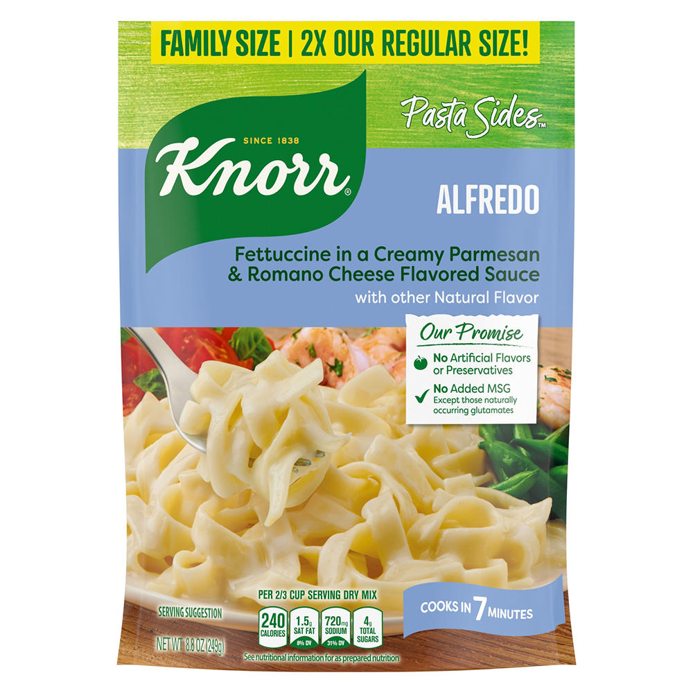 Knorr Pasta Sides Fettuccine Alfredo Family Size, 8.8 oz