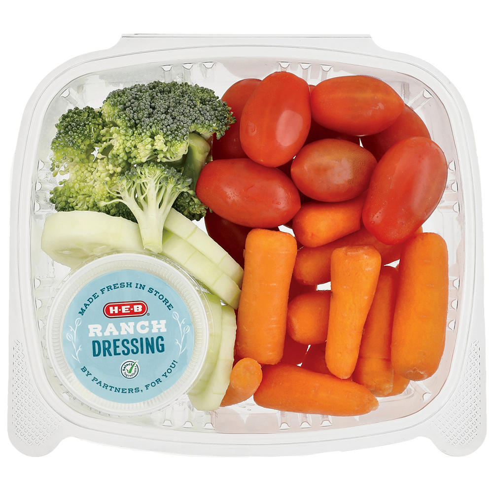 H-E-B Fresh Vegetable Medley with Buttermilk Ranch - Small, Avg. 0.75 lb