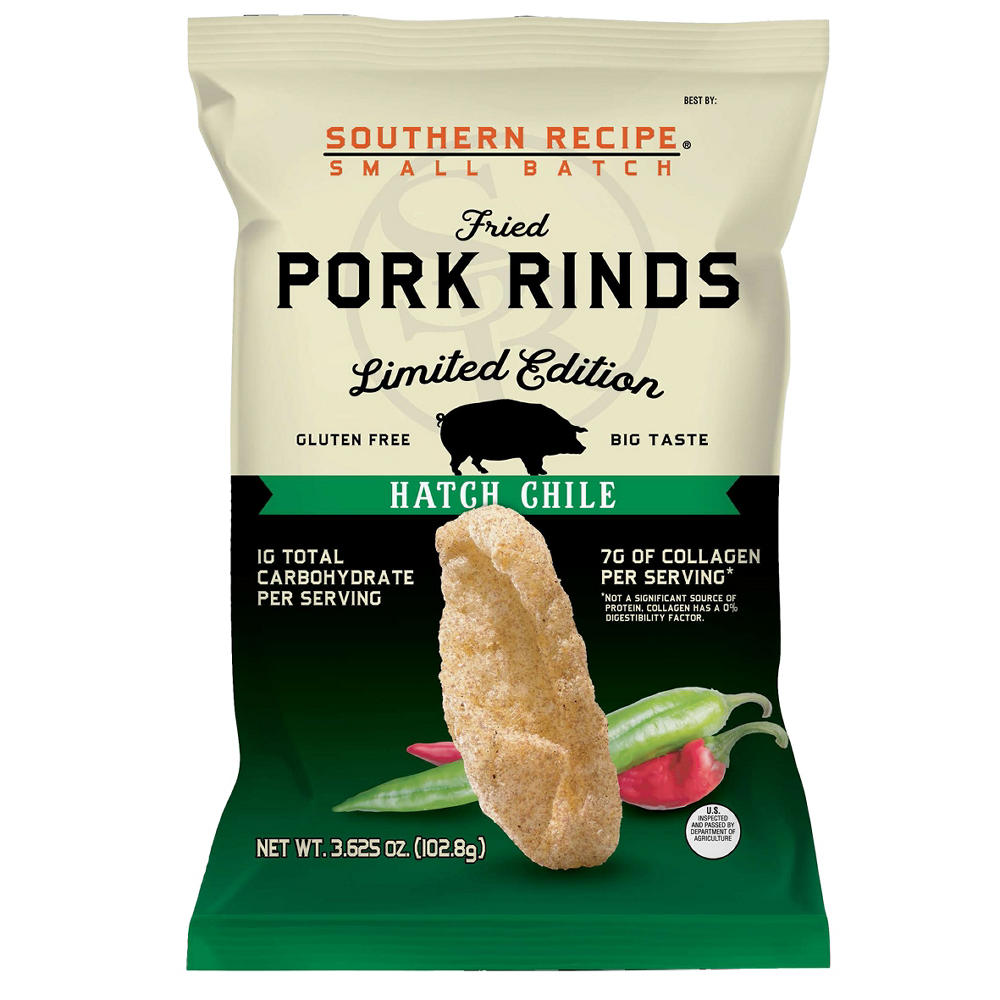 Southern Recipe Fried Pork Rinds - Hatch Chile, 3.63 oz