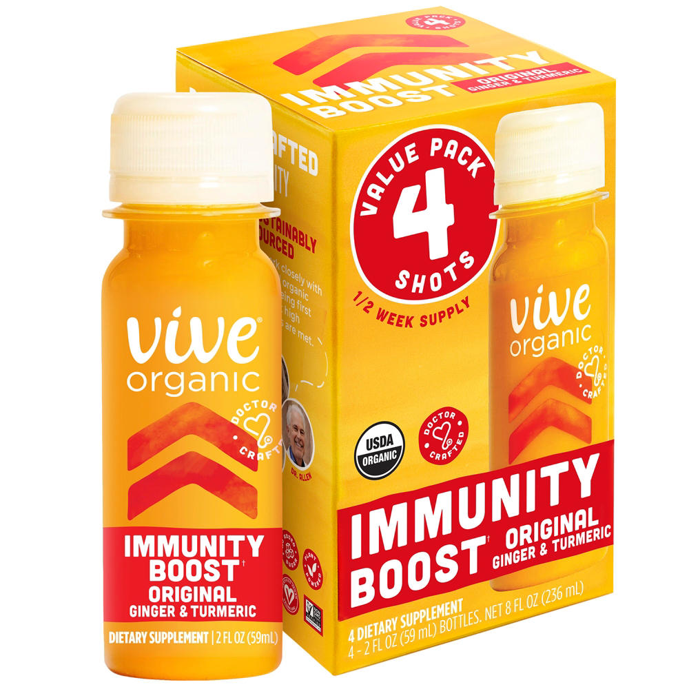 Vive Organic Immunity Boost Shot - Ginger & Turmeric, 8 fl. oz.