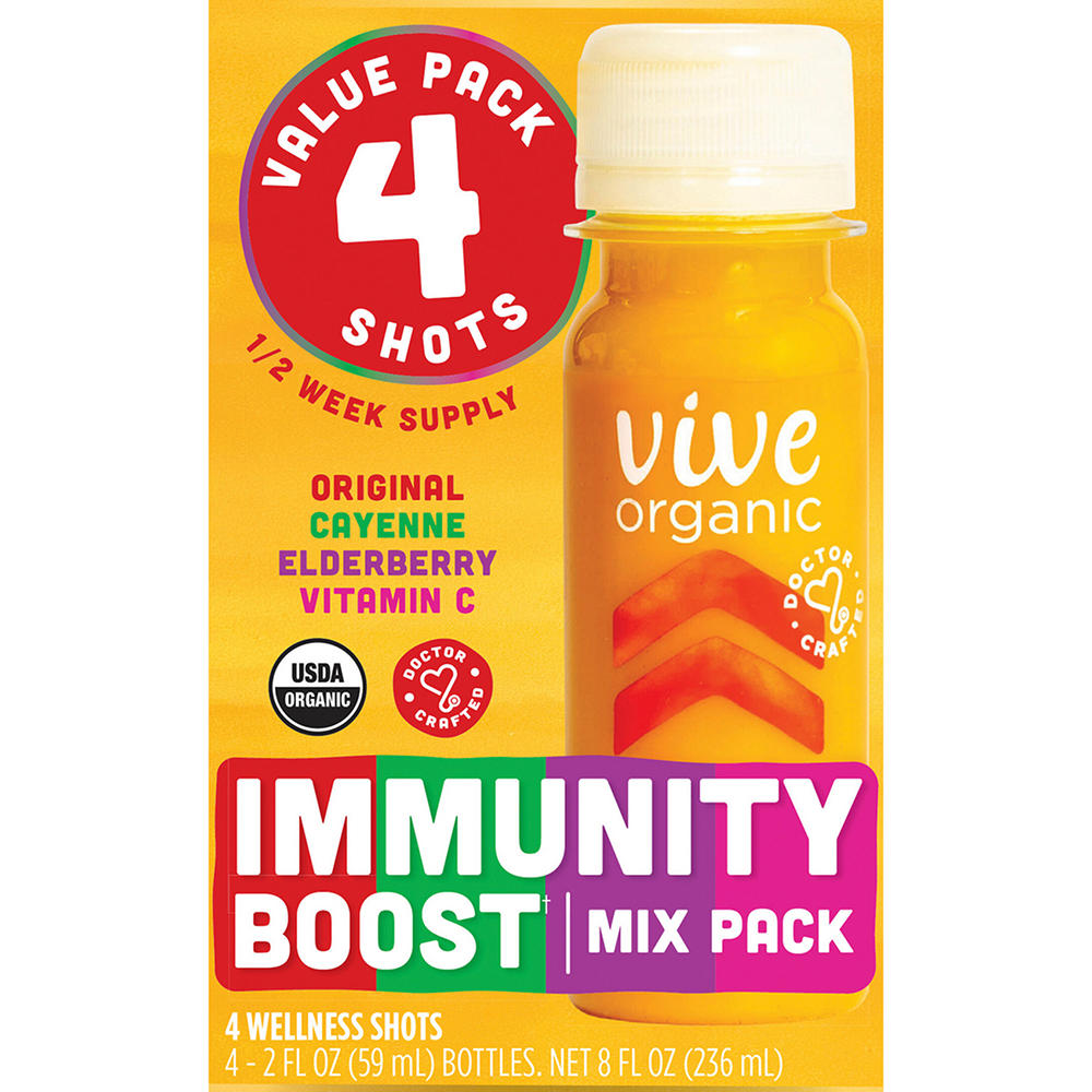 Vive Organic Immunity Boost Mix Pack, 4 pack