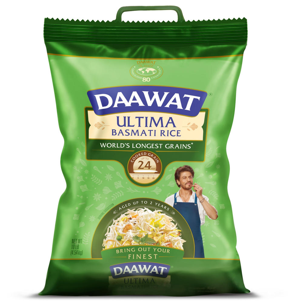 Daawat Ultima Extra Long Grain Basmati Rice, 10 lbs