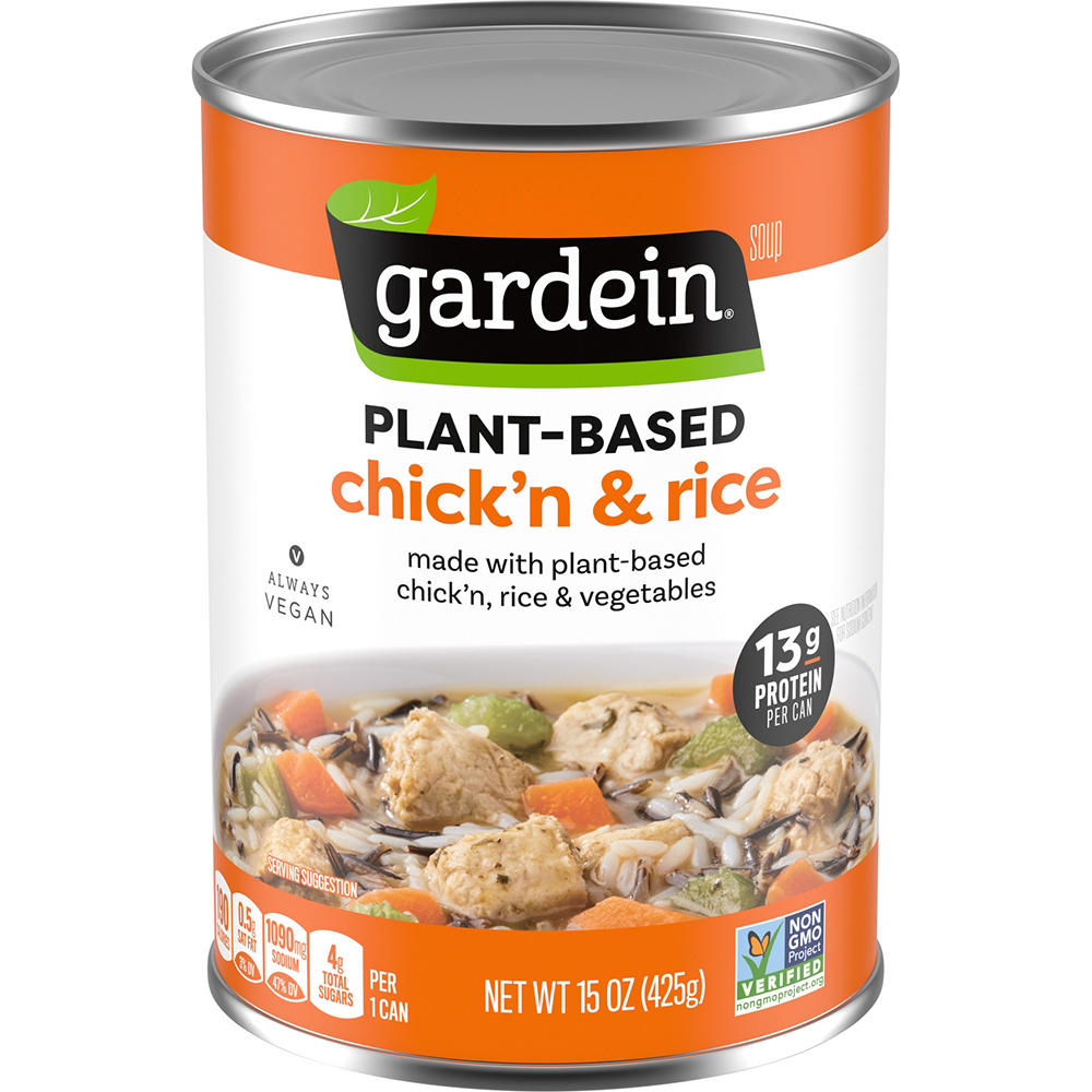 Gardein Vegan Plant-Based Chick'n & Rice Soup, 15 oz