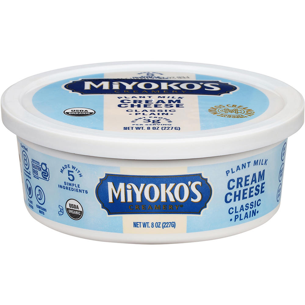 Miyoko's Creamery Classic Plain Plant Milk Cream Cheese, 8 oz