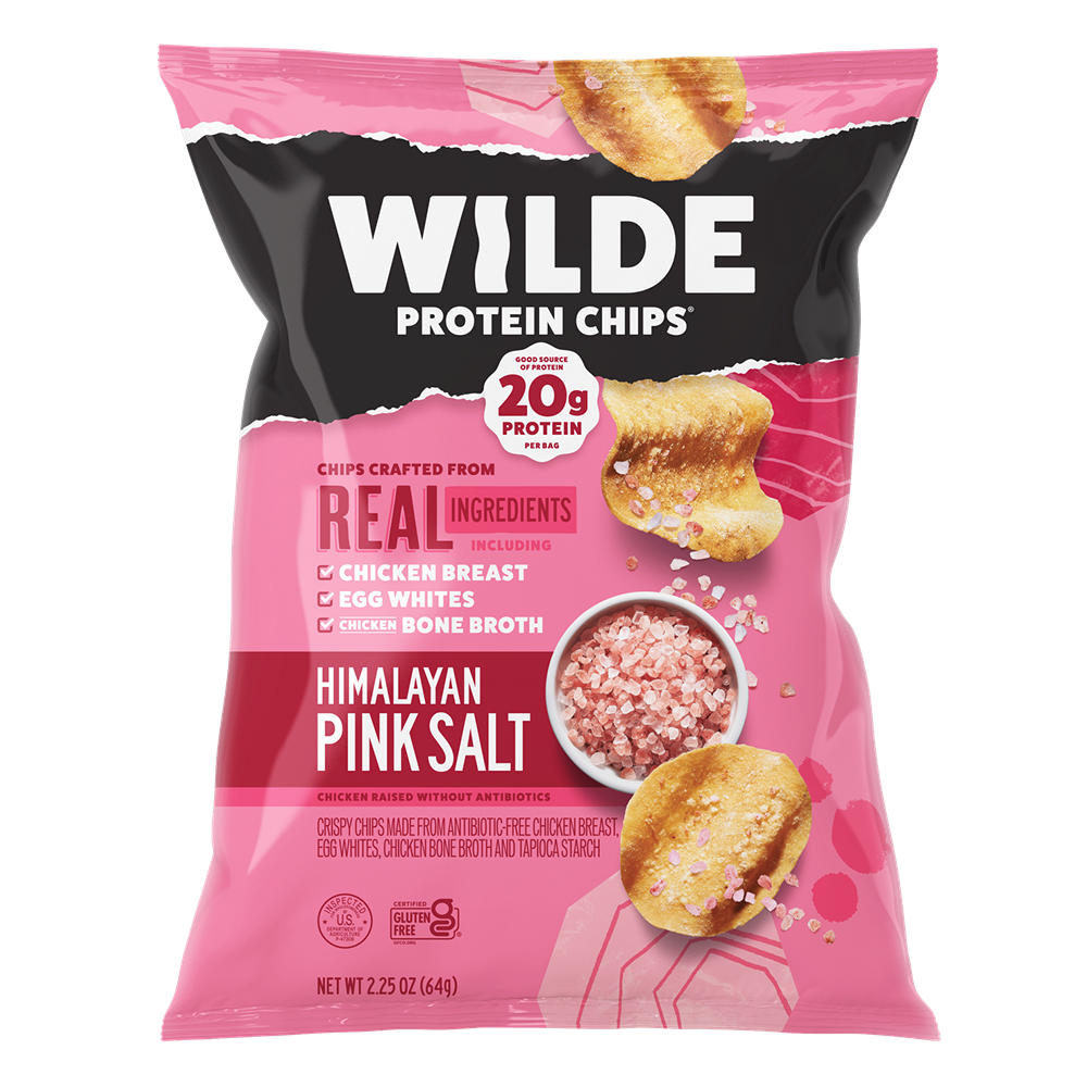 WILDE 10g Protein Chicken Chips - Himalayan Pink Salt, 2.25 oz