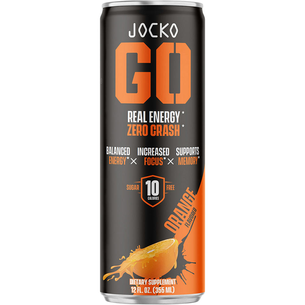 Jocko Go Sugar Free Energy Drink - Orange, 12 oz