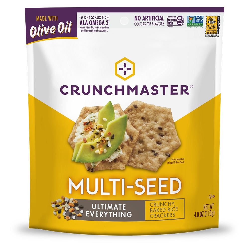 Crunchmaster Multi-Seed Ultimate Everything Baked Rice Crackers, 4 oz