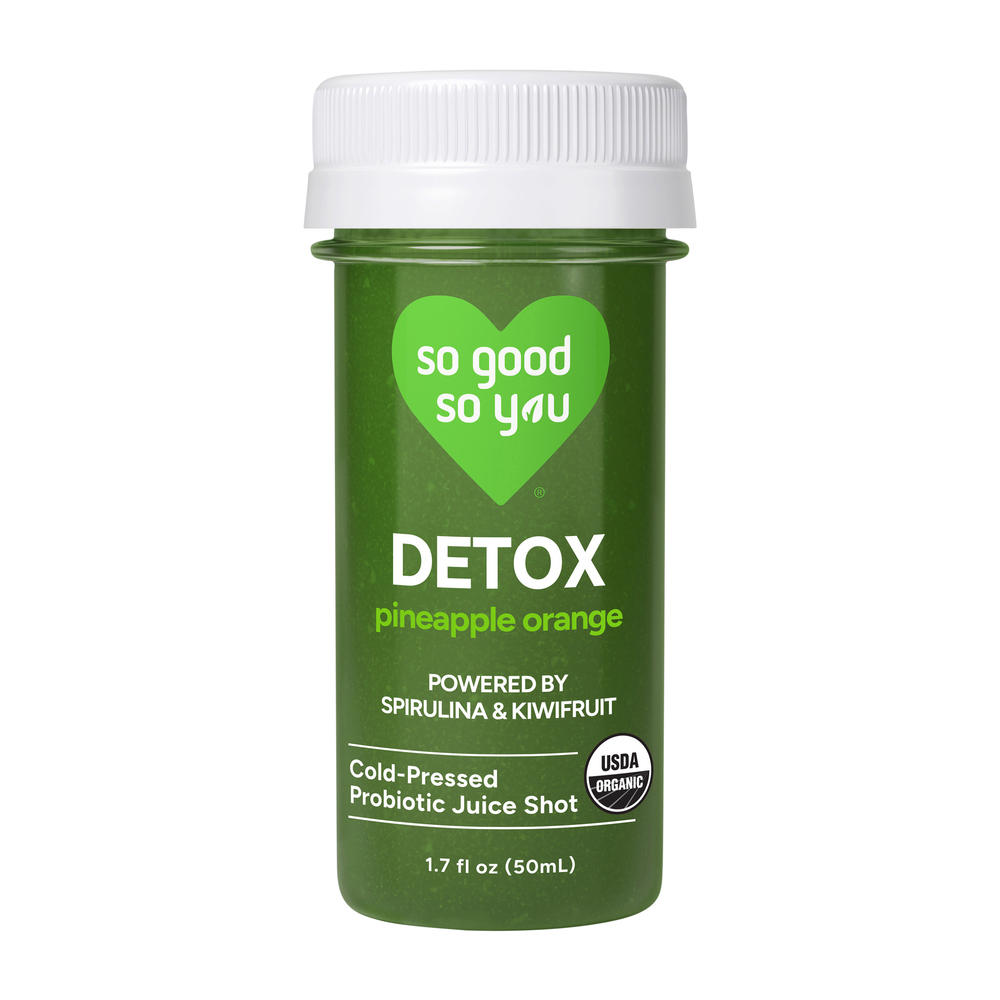 So Good So You Detox Pineapple Orange Cold-Pressed Probiotic Juice Shot, 1.7 fl oz