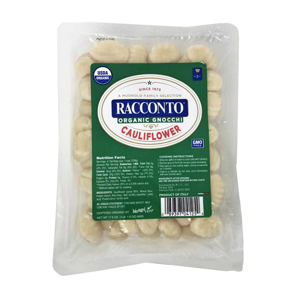 Racconto Cauliflower Plant Based Organic Gnocchi, 17.6 oz