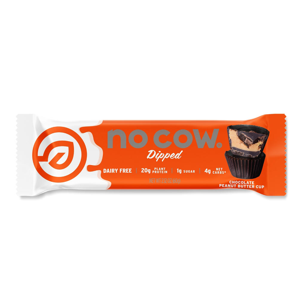 No Cow Dipped Dairy Free 20g Protein Bar - Chocolate Peanut Butter Cup, 2.12 oz