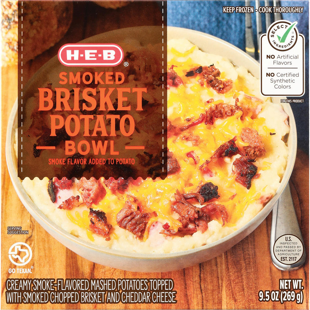 H-E-B Smoked Brisket Potato Bowl Frozen Meal, 9.5 oz