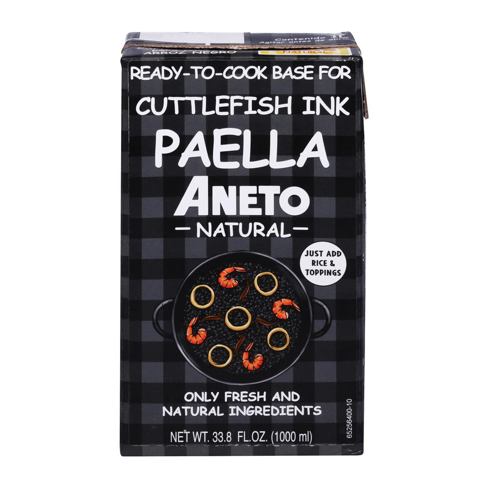 Aneto Cuttlefish Ink Paella Broth, 33.8 oz