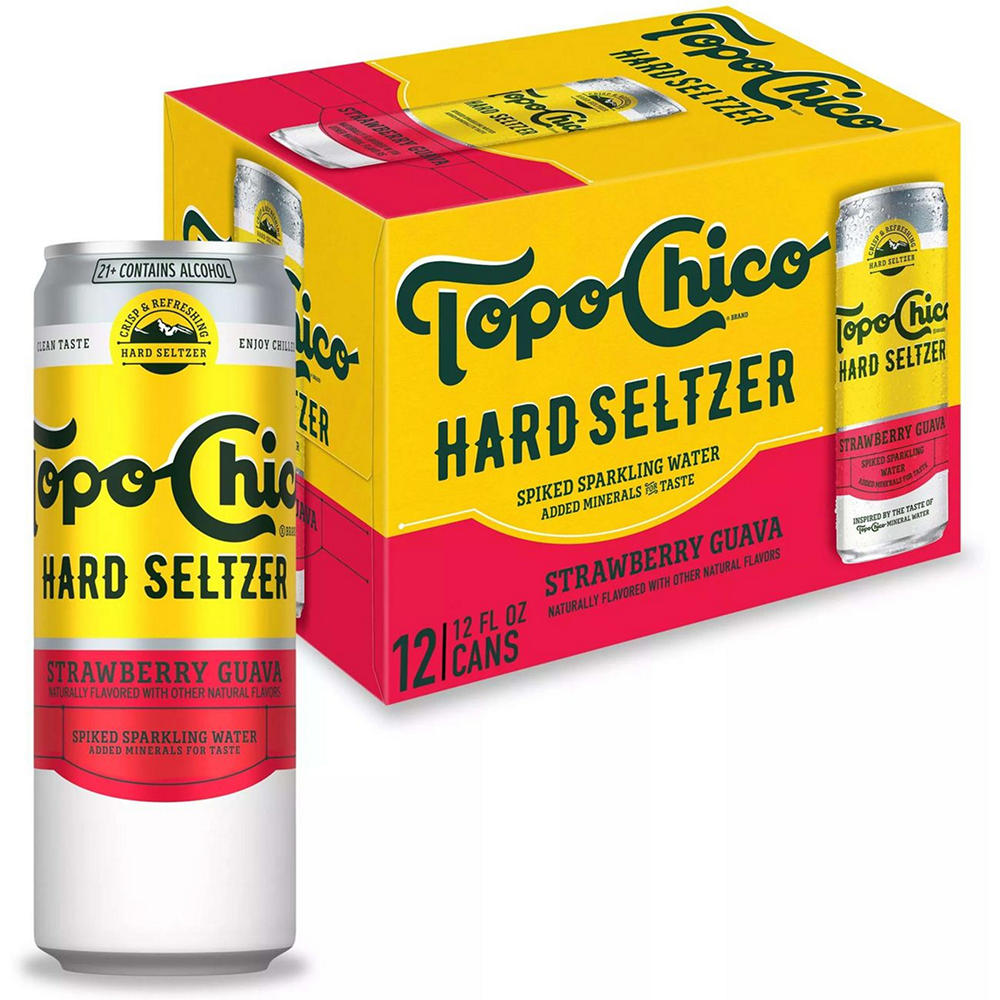 Topo Chico Strawberry Guava Hard Seltzer 12 pk Cans, 12 oz