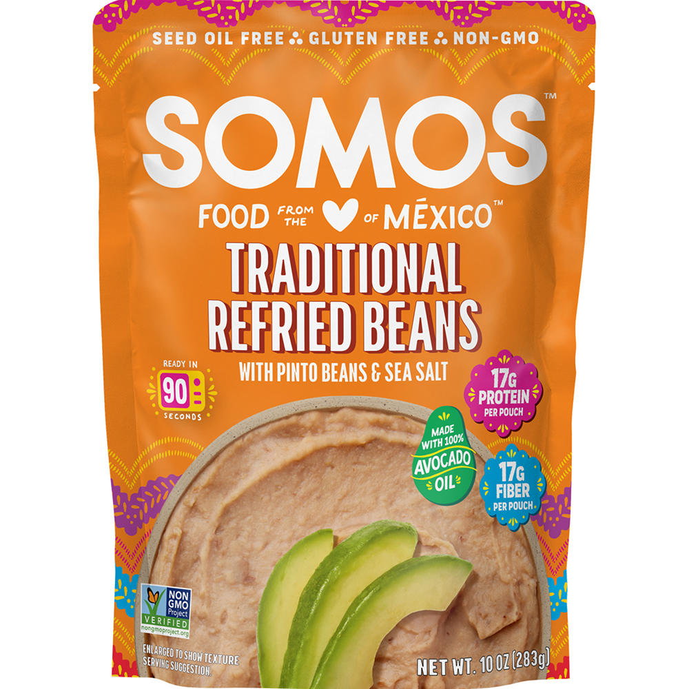 SOMOS Traditional Refried Beans, 10 oz