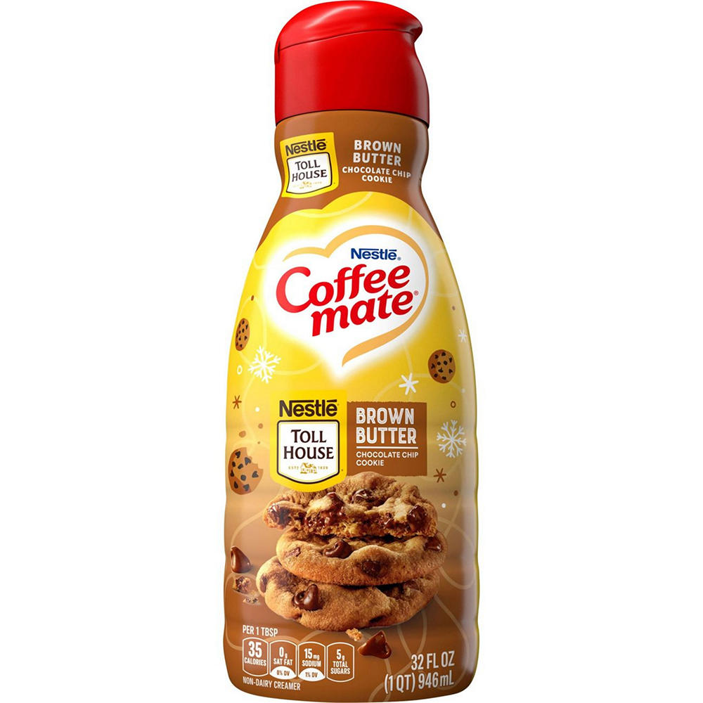 Nestle Coffee Mate Liquid Coffee Creamer - Brown Butter Chocolate Chip Cookie, 32 oz