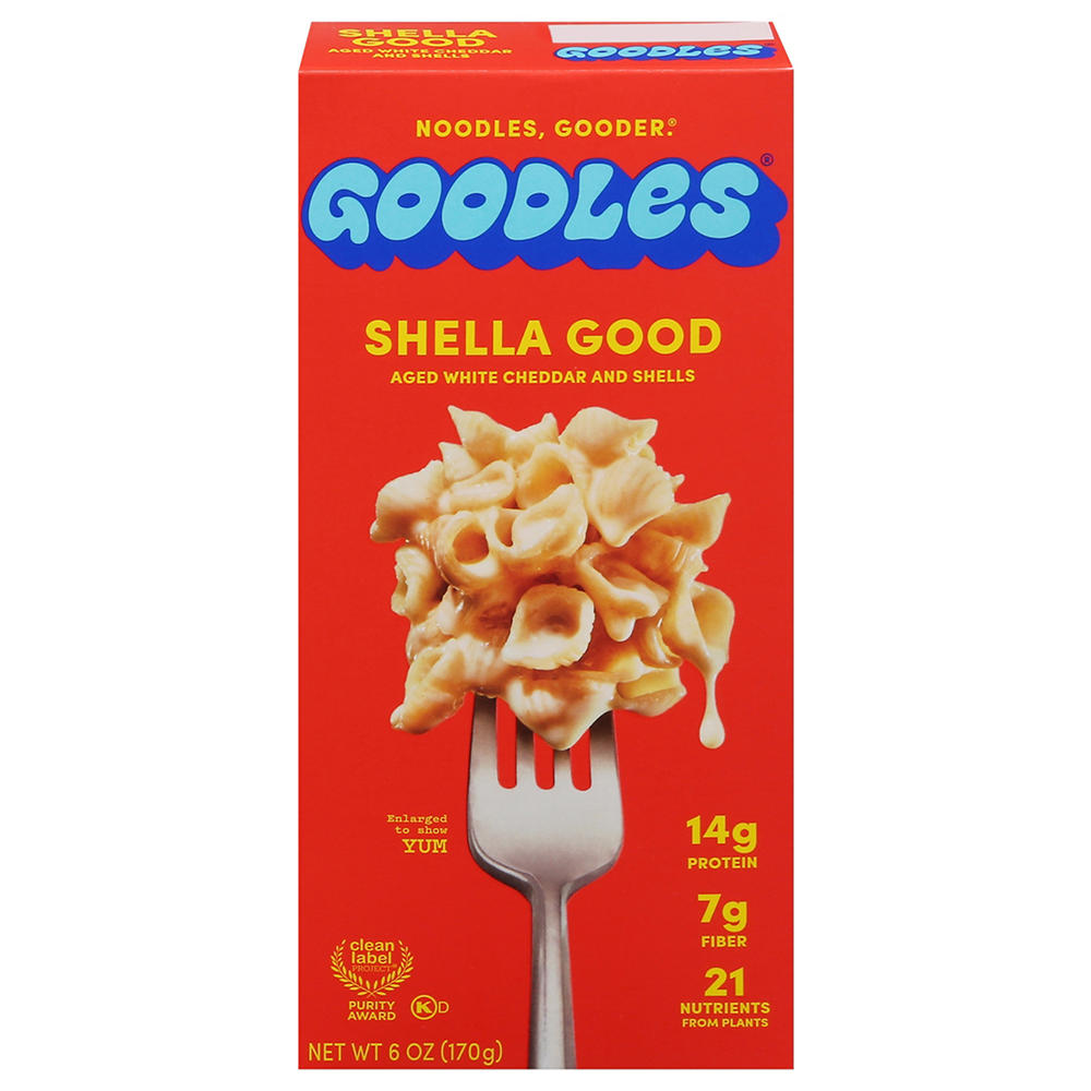 Goodles 14g Protein Shella Good Aged White Cheddar & Shells, 6 oz