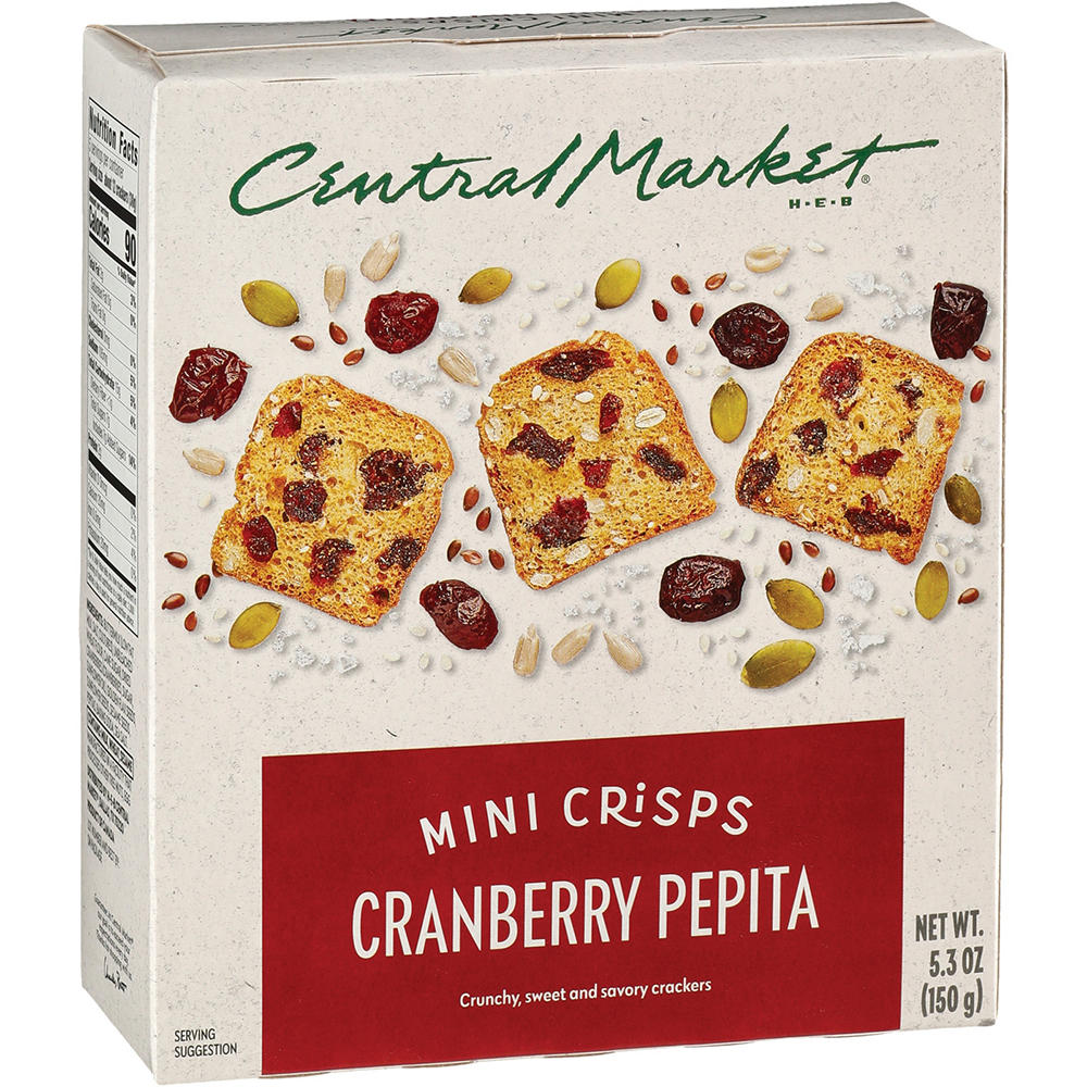 Central Market Cranberry Pepita Mini Crisps, 5.3 oz