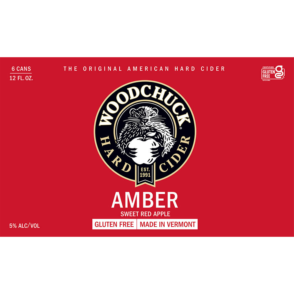 Woodchuck Original Amber Hard Cider 6 pk Cans, 12 oz
