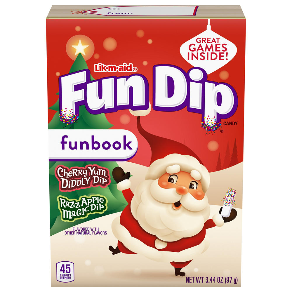 Fun Dip Candy Fun Book Christmas Stocking Stuffer, 3.44 oz