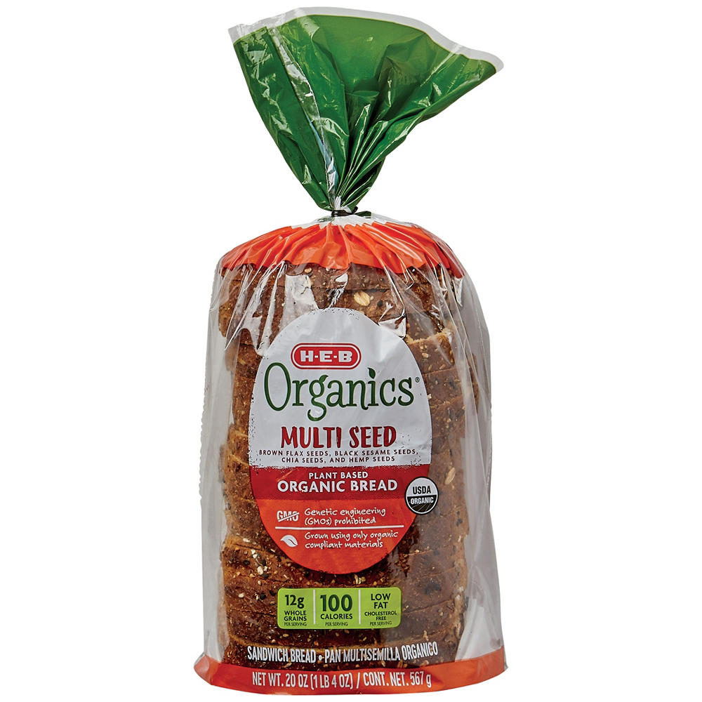 H-E-B Organics Multi Seed Sliced Sandwich Bread, 20 oz