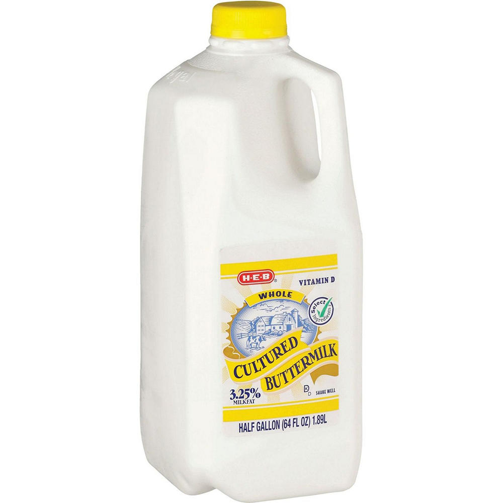 H-E-B 3.25% Whole Cultured Buttermilk, 1/2 gal