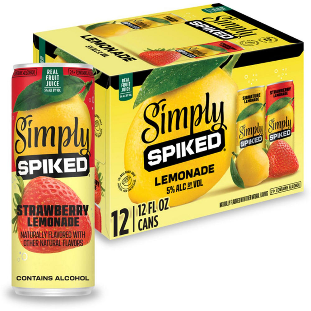Simply Spiked 12 pk Cans - Lemonade, 12 oz