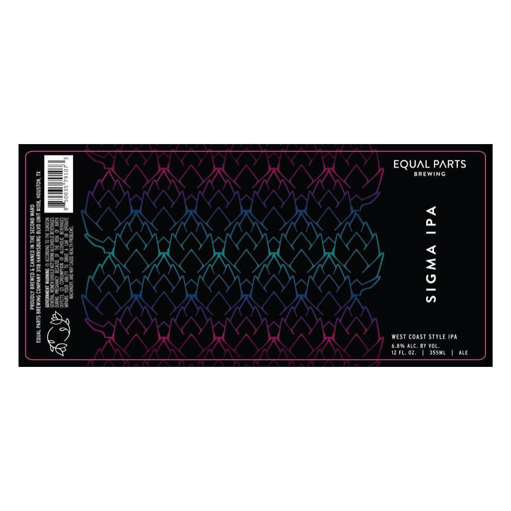 Equal Parts Brewing Sigma IPA Craft Beer 6 pk Cans, 12 oz