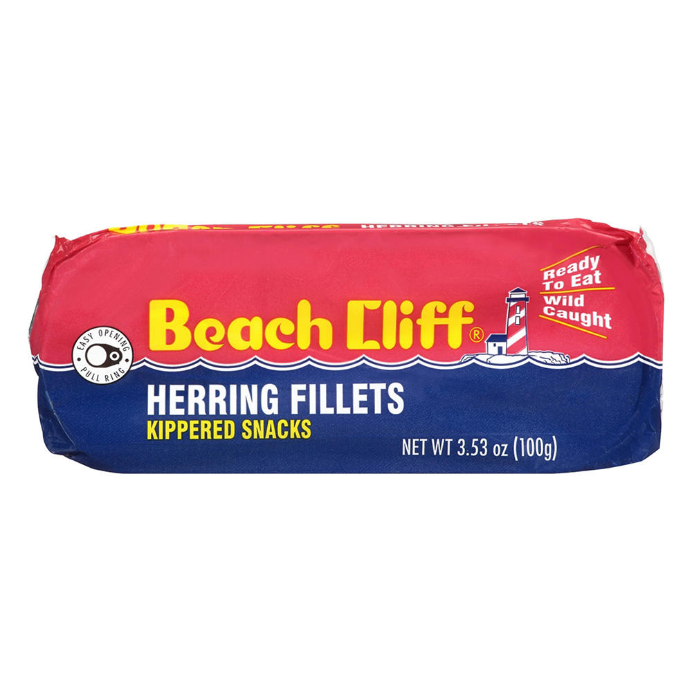 Beach Cliff Herring Filets Kippered Snacks, 3.53 oz
