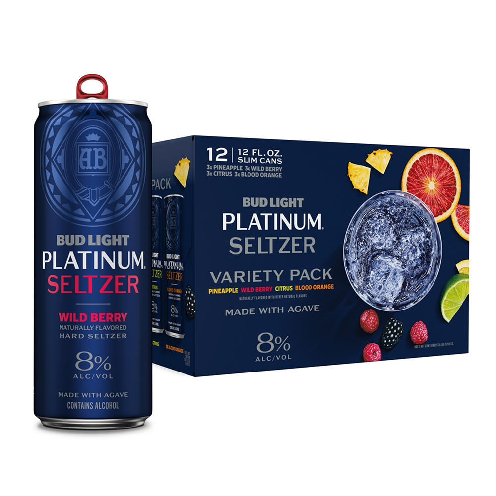 Bud Light Platinum Hard Seltzer Variety, 12 pack, 12 oz