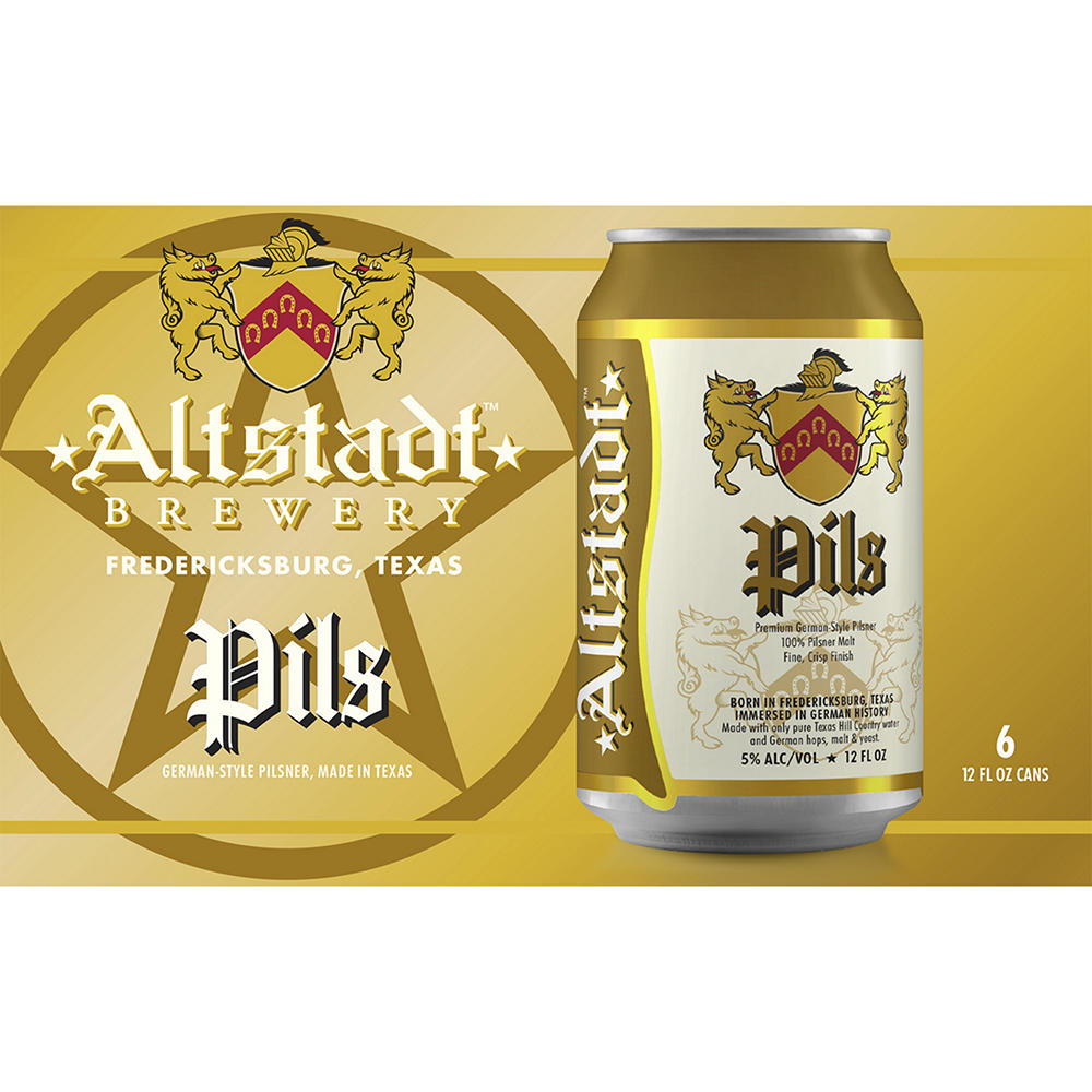 Alstadt Brewery Pils Craft Beer 6 pk Cans, 12 oz