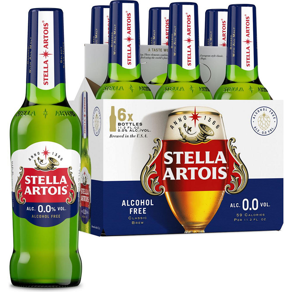 Stella Artois Non Alcoholic Liberte Belgium Beer 6 pk Bottles, 12 oz