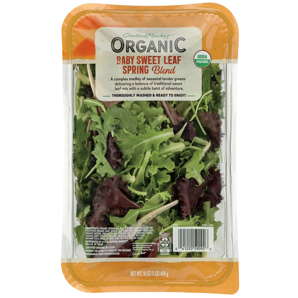 Central Market Organic Baby Sweet Leaf Spring Blend, 16 oz