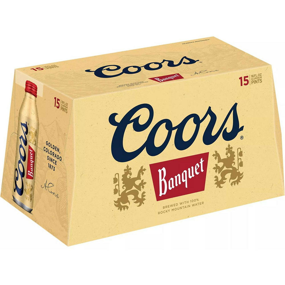 Coors Banquet Beer 16 oz Aluminum Pints, 15 pk