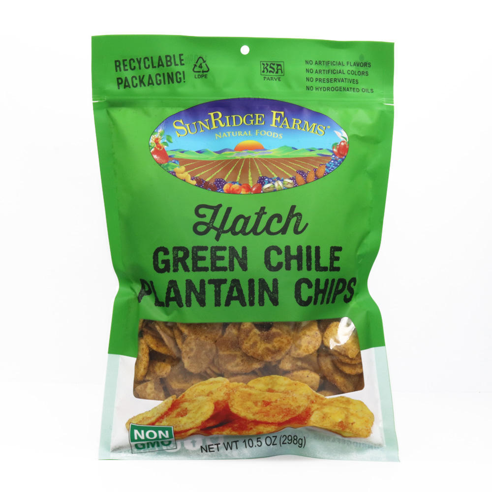 SunRidge Farms Hatch Green Chile Plantain Chips, 10.5 oz