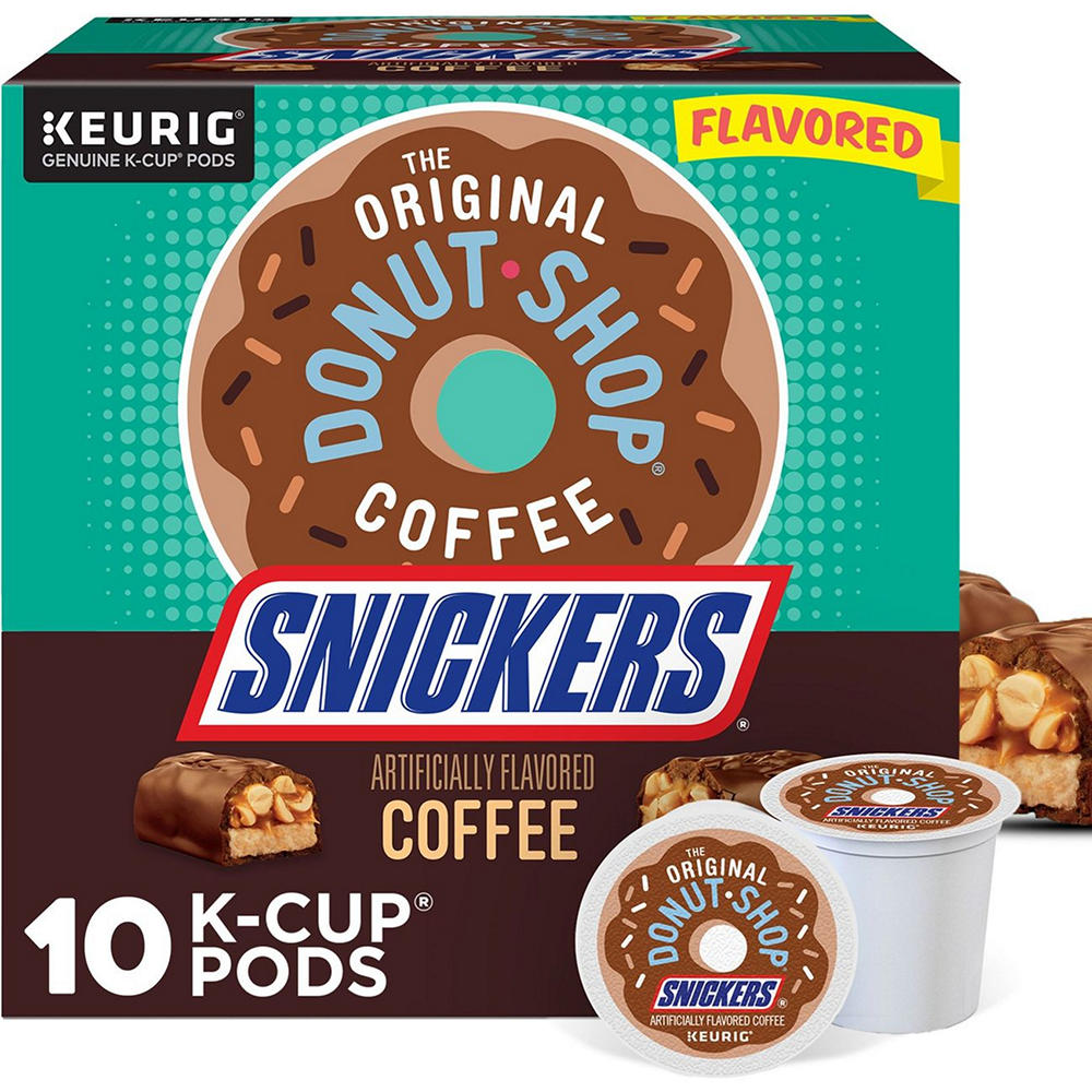 The Original Donut Shop Snickers Single Serve Coffee K Cups, 10 ct
