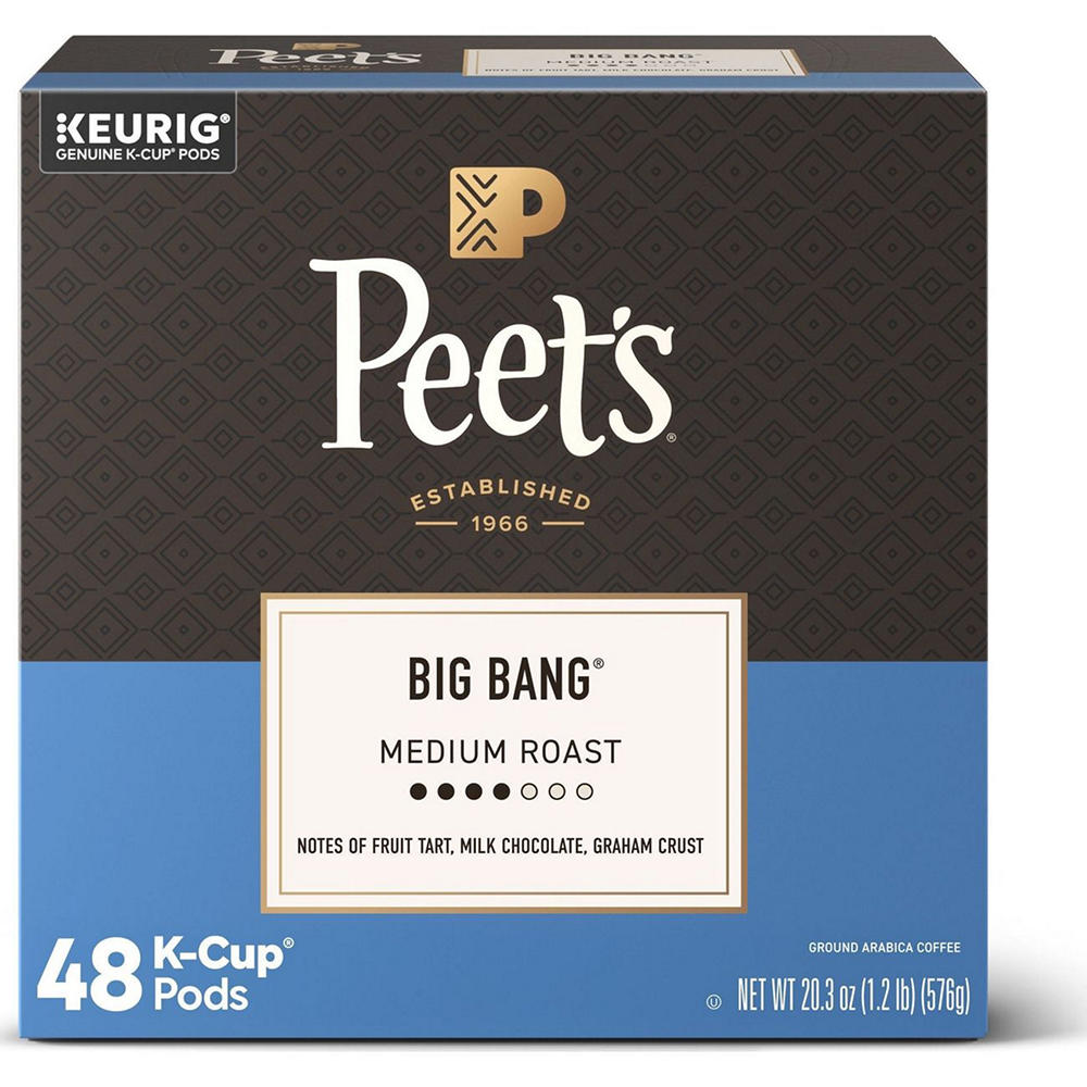Peet's Coffee Big Bang Medium Roast Single Serve Coffee Pods, 48 ct