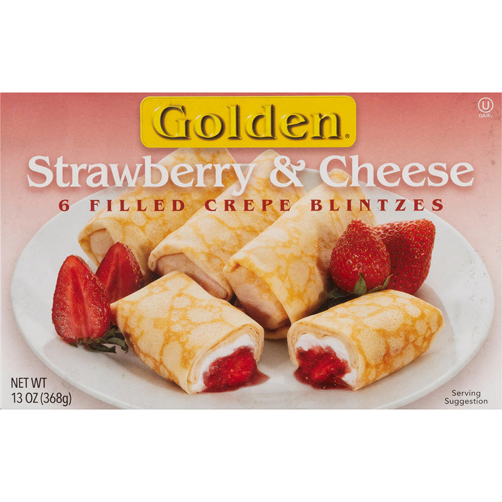 Golden Kosher Strawberry & Cheese Blintzes, 6 ct