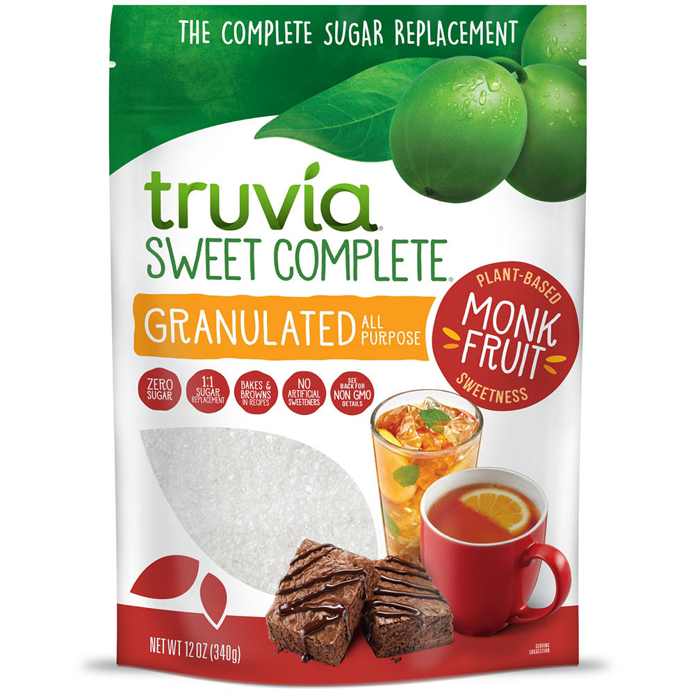 Truvia Sweet Complete Granulated Monk Fruit Calorie-Free Sweetener, 12 oz