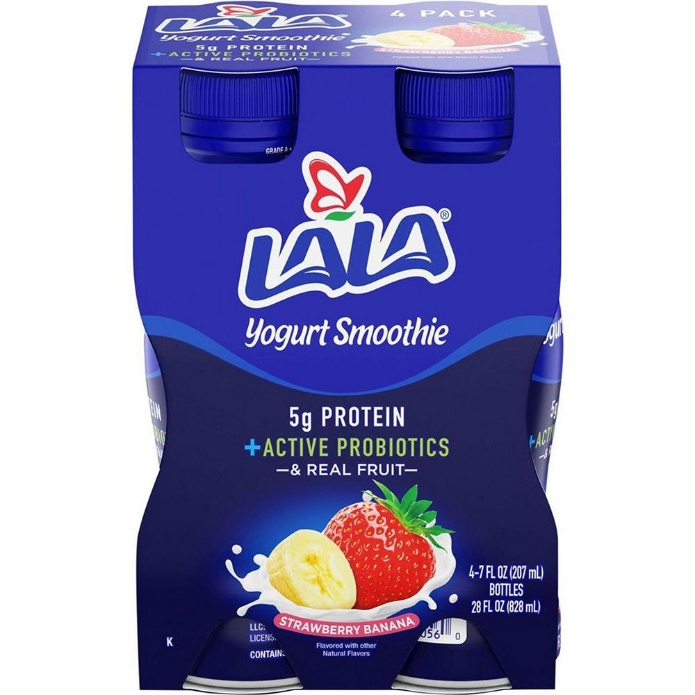 LALA Strawberry Banana Yogurt Drink 7 oz Bottles, 4 ct