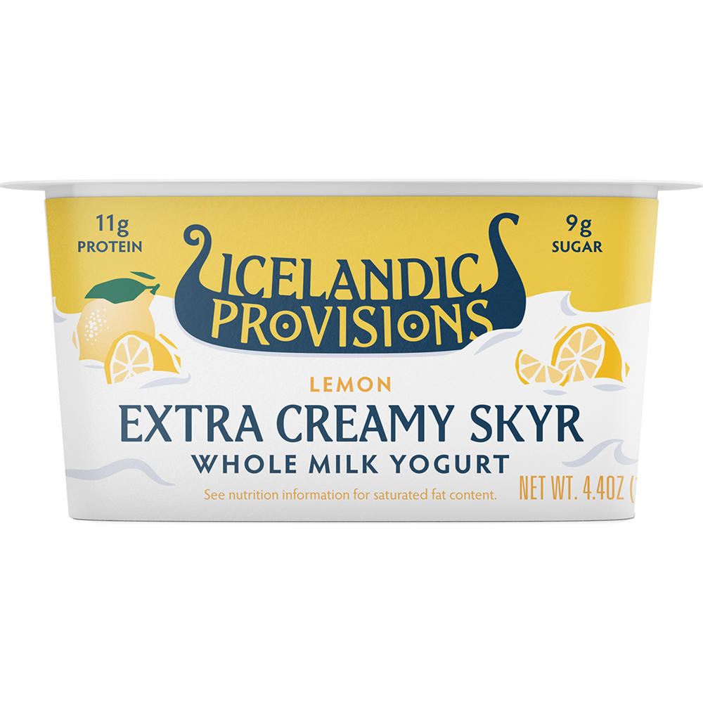 Icelandic Provisions 11g Protein Extra Creamy Skyr - Lemon, 4.4 oz