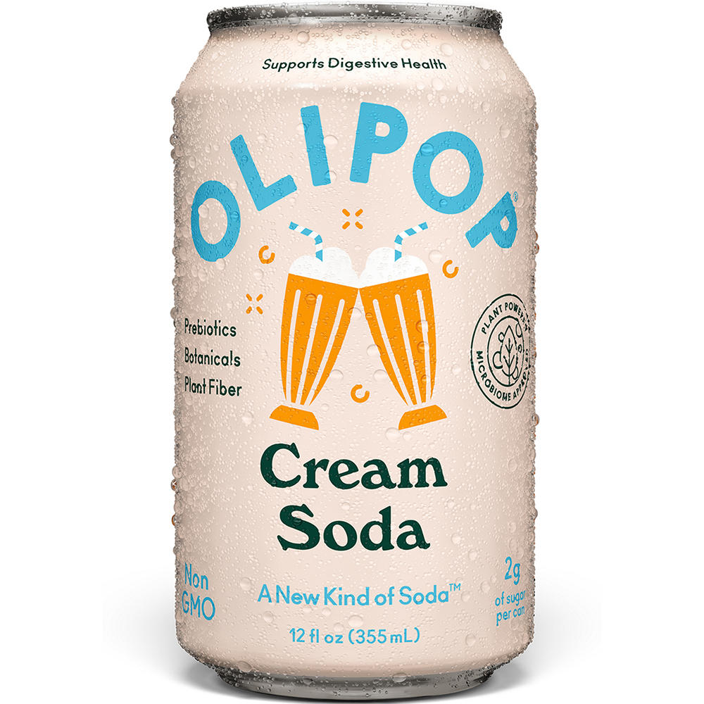 Olipop Prebiotic Soda - Cream Soda, 12 oz