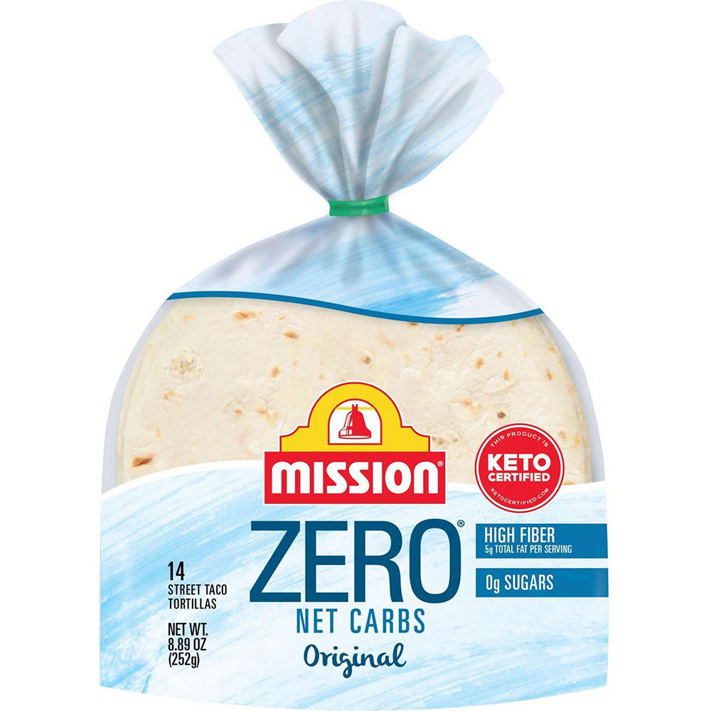 Mission Zero Net Carbs Original Flour Tortillas, Street Taco Size, 14 ct