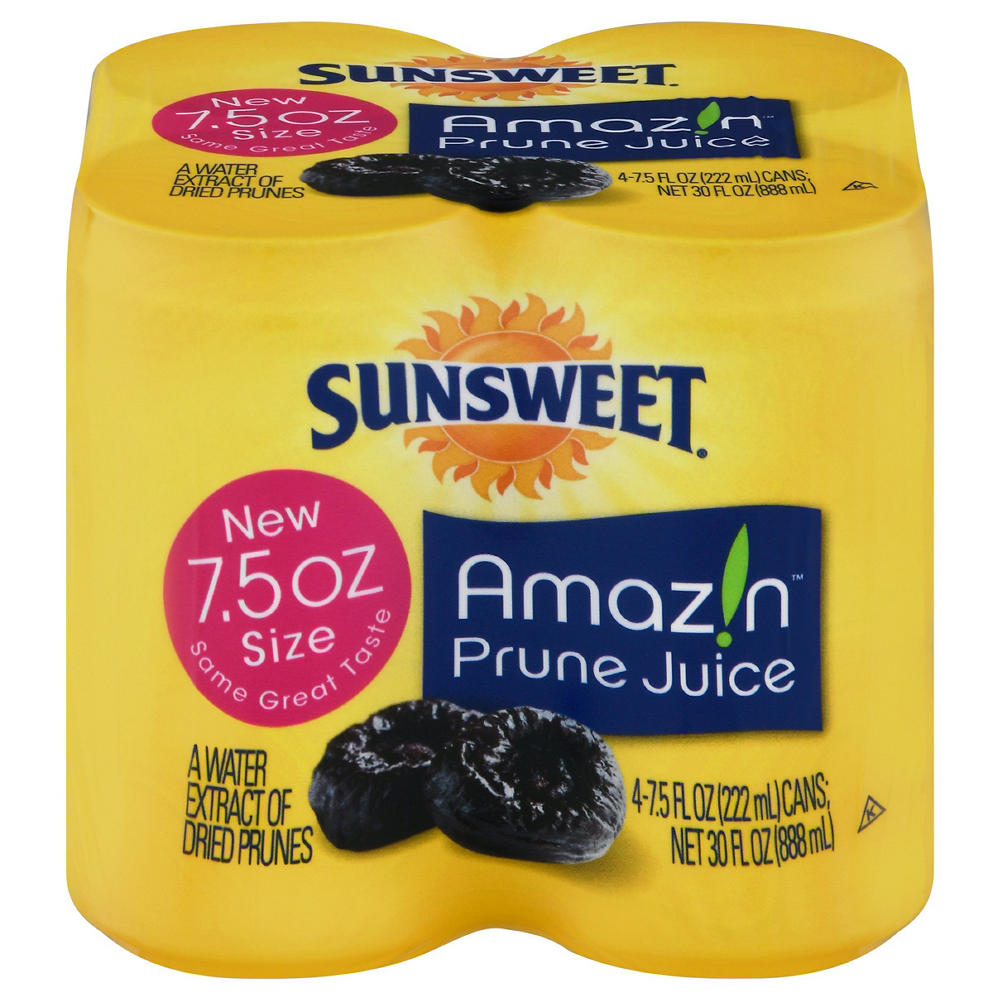 Sunsweet Amaz!n Prune Juice 4 pk Cans, 7.5 oz