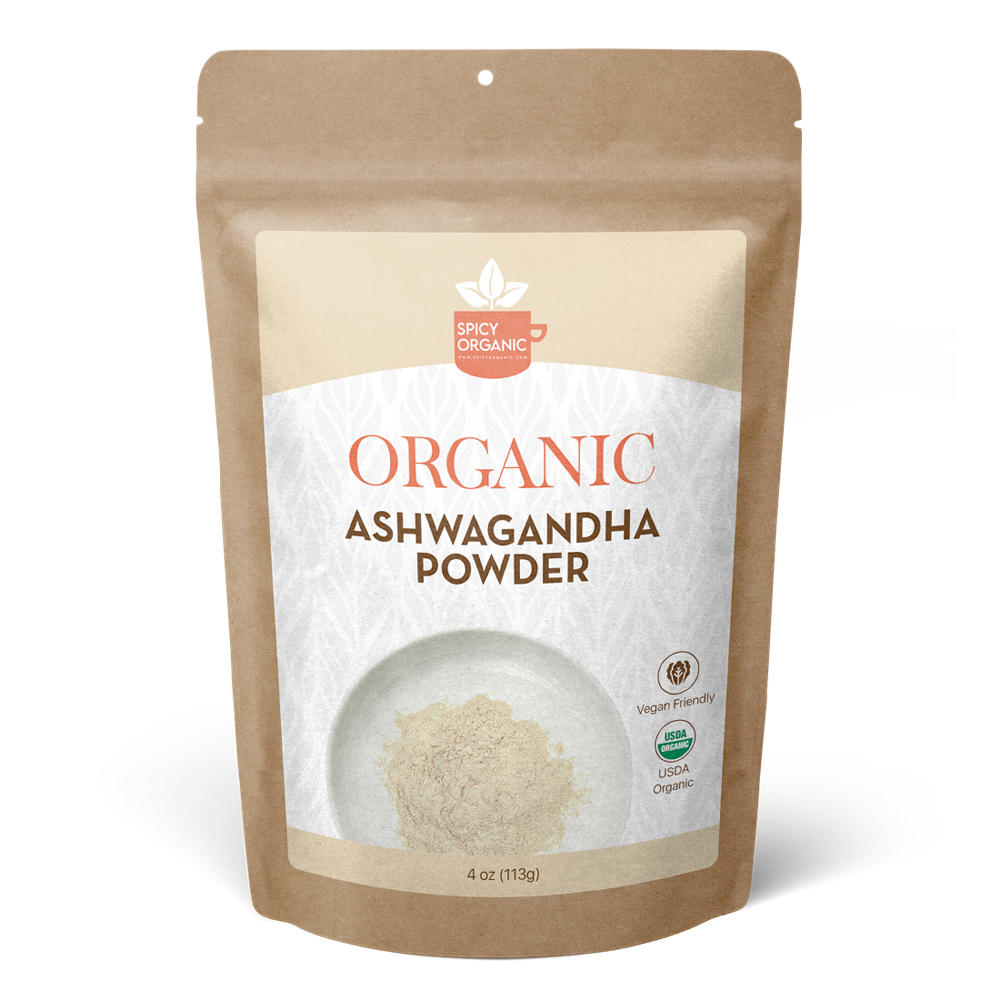 Spicy Organic Ashwagandha Powder, 4 oz