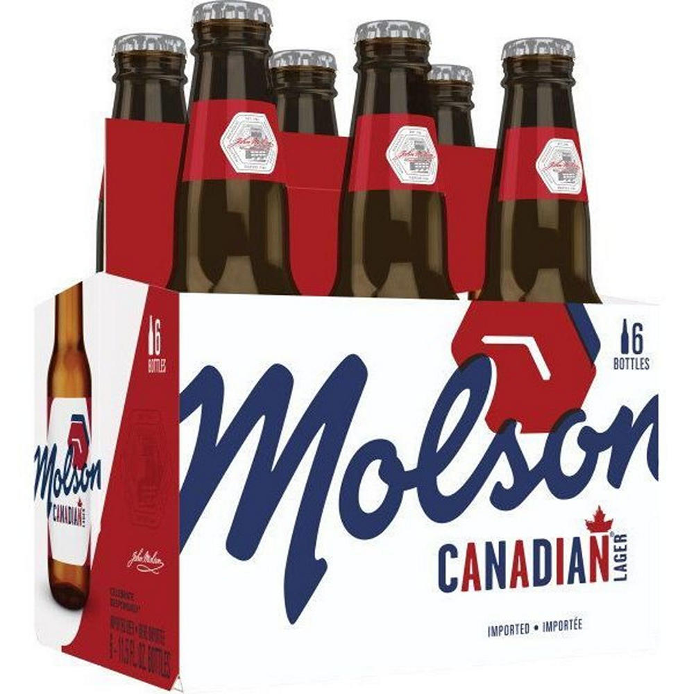 Molson Canadian Lager 6 pk Bottles, 11.2 oz