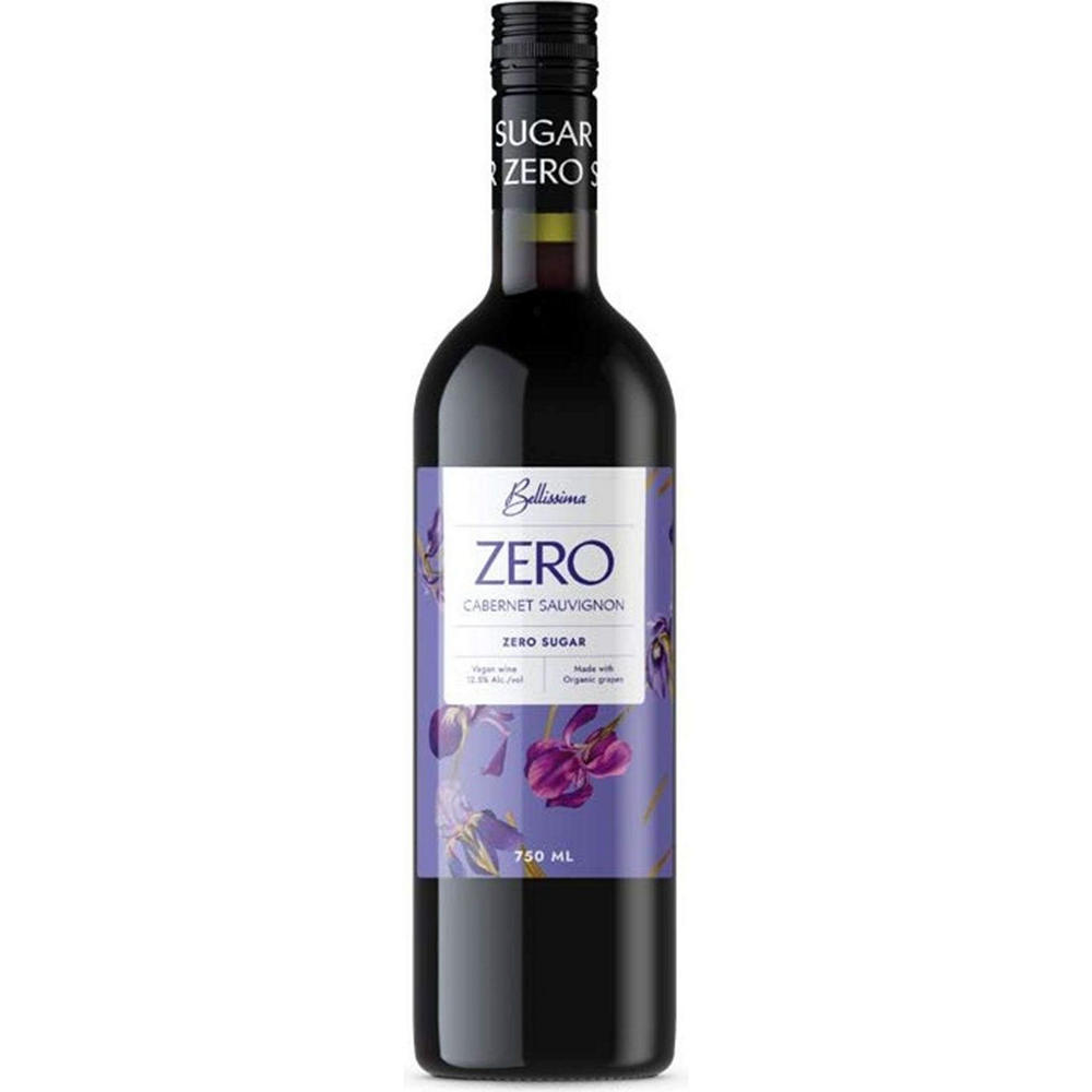 Bellissima Organic Zero Sugar Cabernet Sauvignon Italy Red Wine, 750 mL