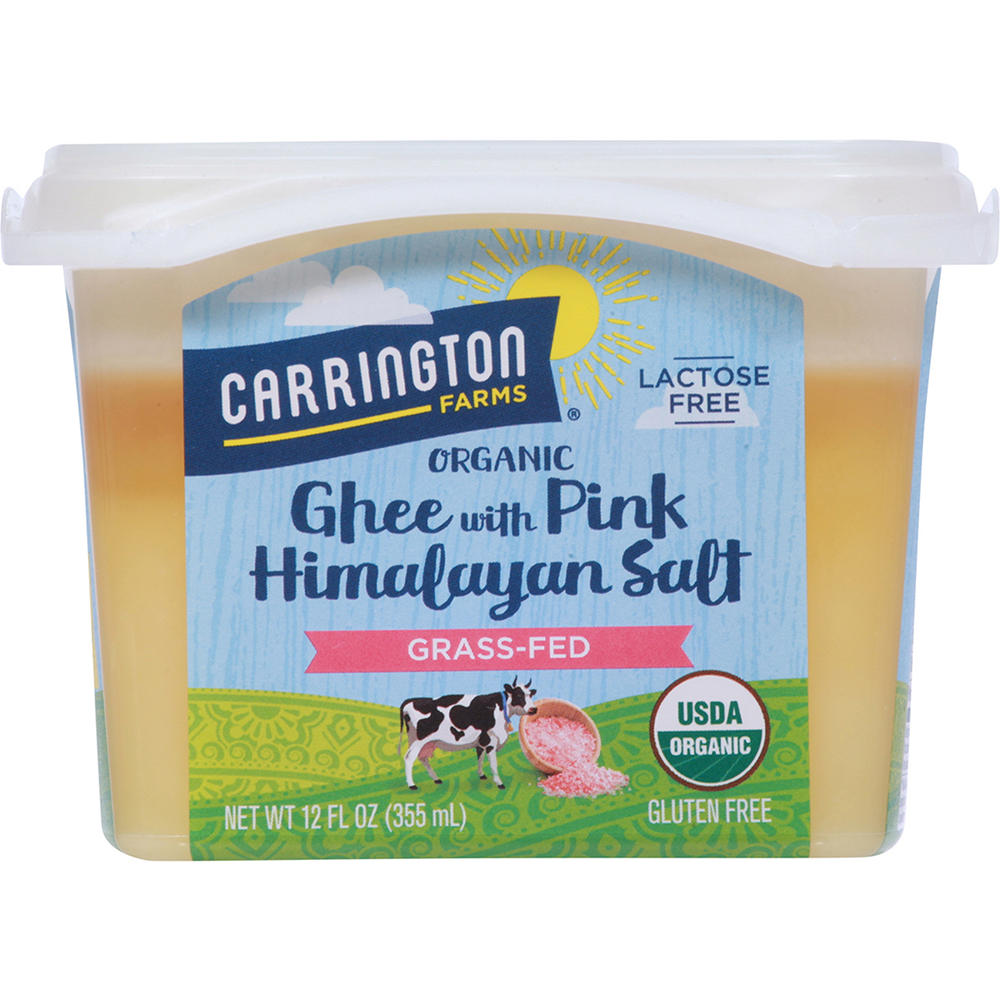 Carrington Farms Organic Ghee Clarified Butter - Pink Himalayan Salt, 12 oz