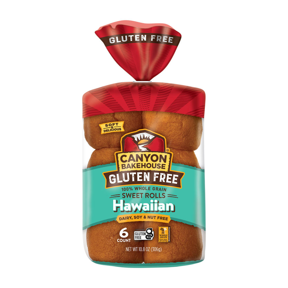 Canyon Bakehouse Gluten Free Hawaiian Sweet Dinner Rolls, 6 ct