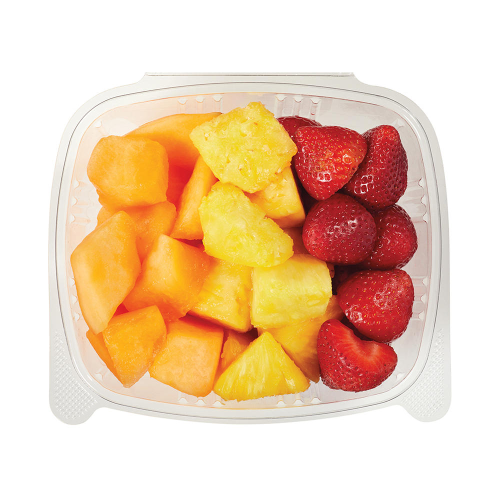 H-E-B Fresh Cut Cantaloupe, Strawberries & Pineapple - Large, Avg. 1.4 lbs
